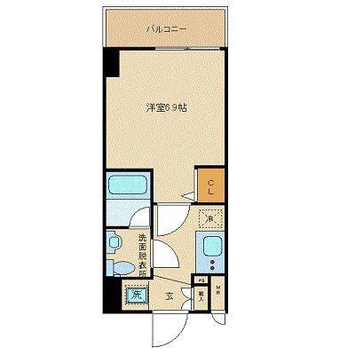ZOOM川崎サウス(1K/13階)の間取り写真
