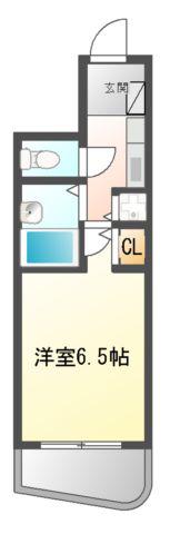 サンメゾン吹田I(1K/2階)の間取り写真
