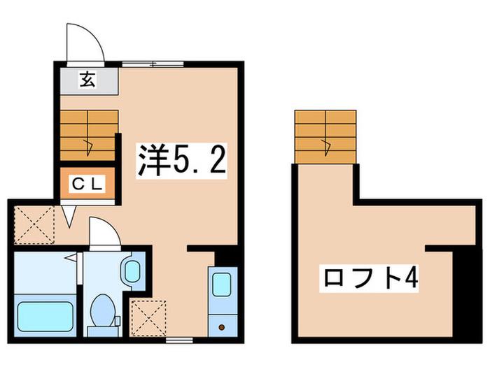 クリア町田(ワンルーム/1階)の間取り写真