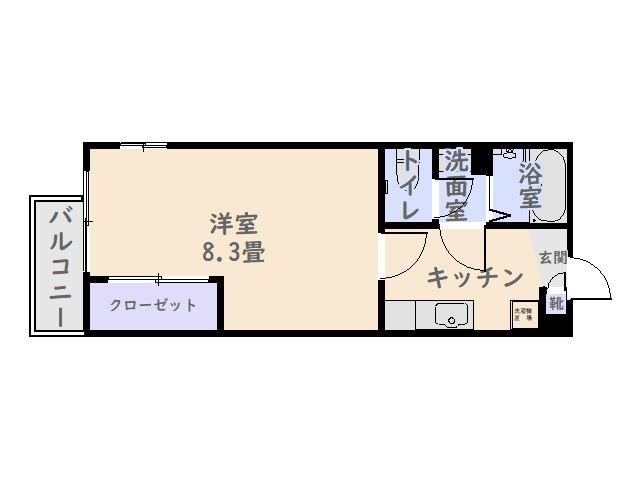 LA PUREZZA(1K/5階)の間取り写真