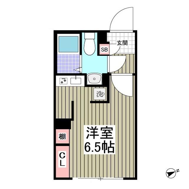 ER松戸(ワンルーム/5階)の間取り写真
