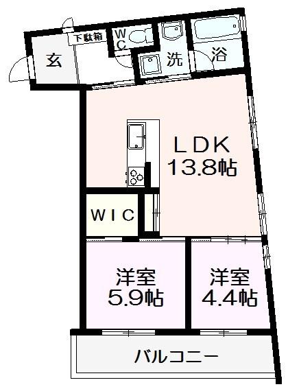 PIECE DOUCE(2LDK/1階)の間取り写真
