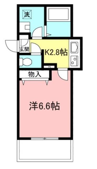 ボヌールメゾン(1K/1階)の間取り写真