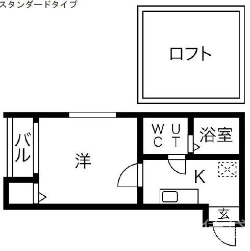 ASTRAL II(1K/2階)の間取り写真