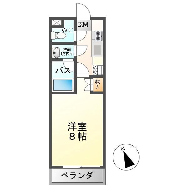 メゾン晩霞(1K/3階)の間取り写真