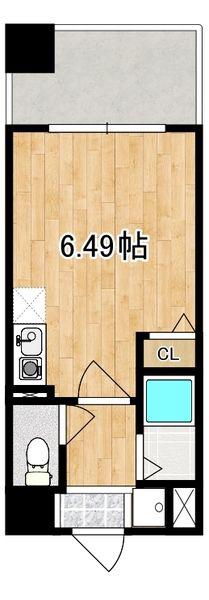 アルティザ長崎水辺の森(ワンルーム/10階)の間取り写真