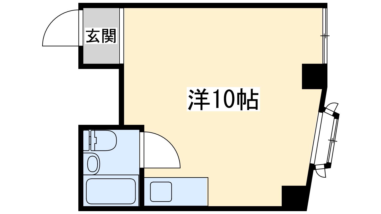 北天満ロイヤルハイツ(ワンルーム/4階)の間取り写真