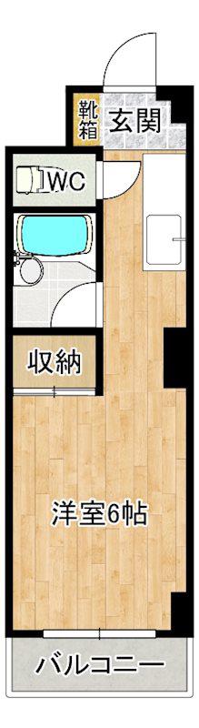 パシフィック紫III(ワンルーム/4階)の間取り写真