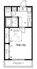 ボナールAMANUMA(1K/1階)の間取り写真