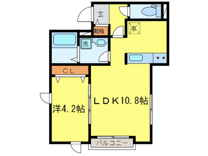 東急東横線 新丸子駅 徒歩6分 3階建 築10年(1LDK/2階)の間取り写真
