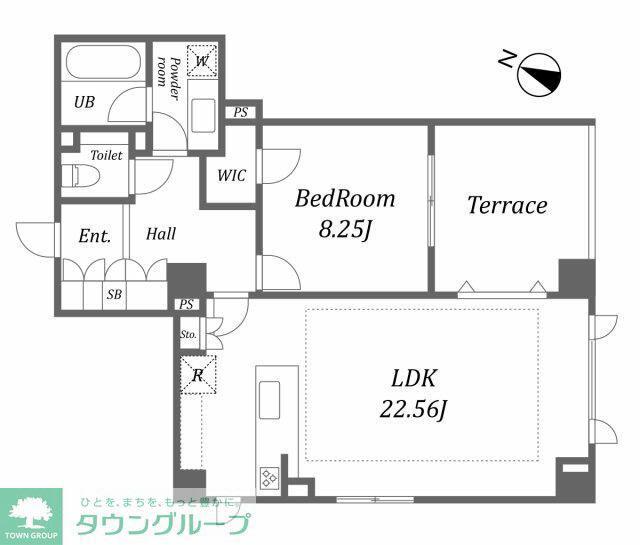 エスポワール桜新町(1LDK/2階)の間取り写真