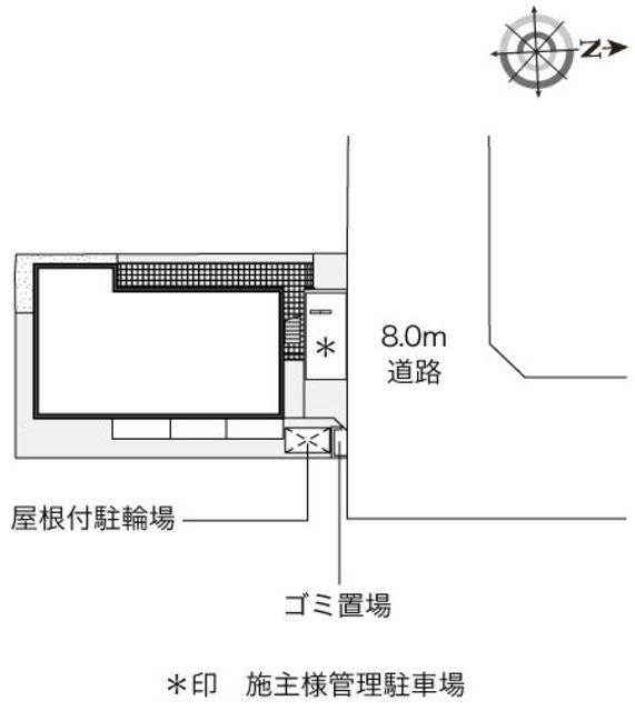 レオネクストシャンブル(1K/2階)の間取り写真