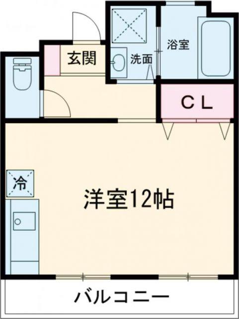 3UMK宮崎ビル(ワンルーム/10階)の間取り写真