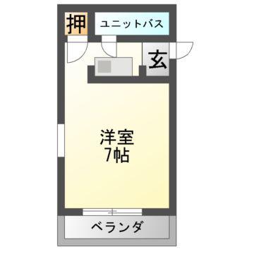 ラジール新道(ワンルーム/4階)の間取り写真