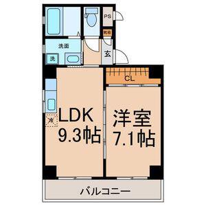 クレアール(1LDK/2階)の間取り写真