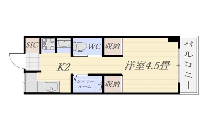 さくらヒルズ(ワンルーム/4階)の間取り写真