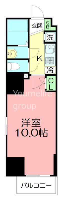 S-FORT小田原(1K/7階)の間取り写真