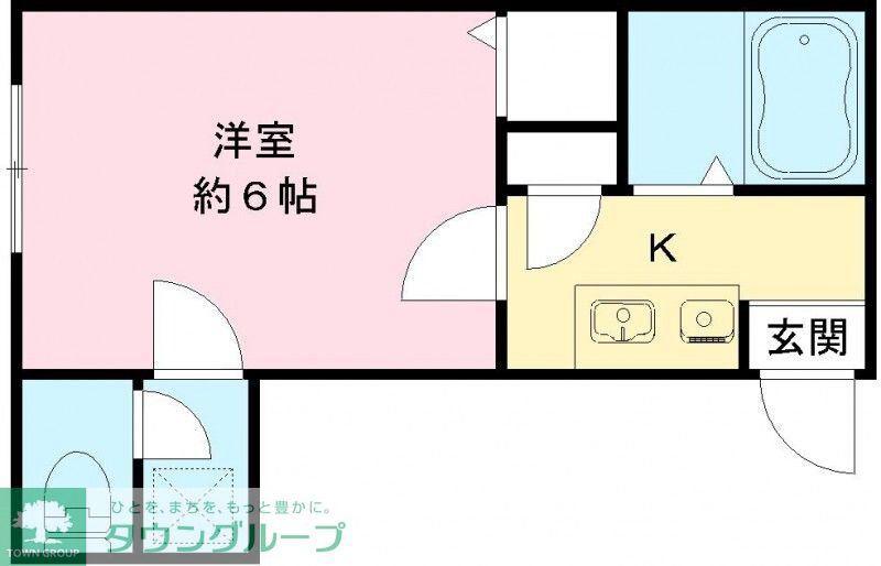 SS自由が丘(1K/1階)の間取り写真