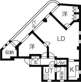 エクセレントパセール(2LDK/2階)の間取り写真