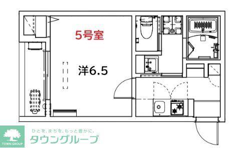 LE DE LA MAIN ELEVEE HIGASHIUR(1K/1階)の間取り写真