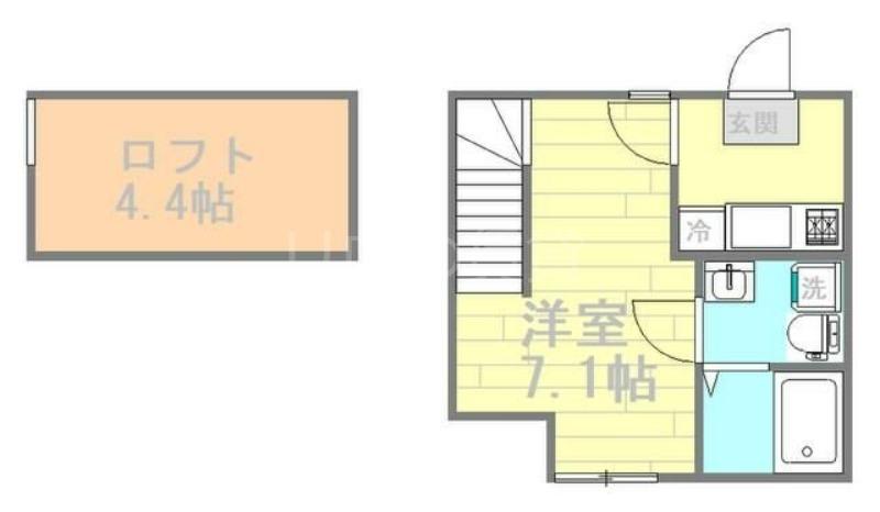 トレスコーマ3RD(1K/1階)の間取り写真