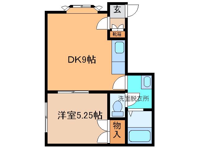 MAISON・I(1DK/1階)の間取り写真
