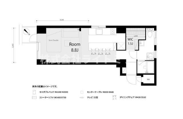 シンエイ赤羽マンション(ワンルーム/2階)の間取り写真