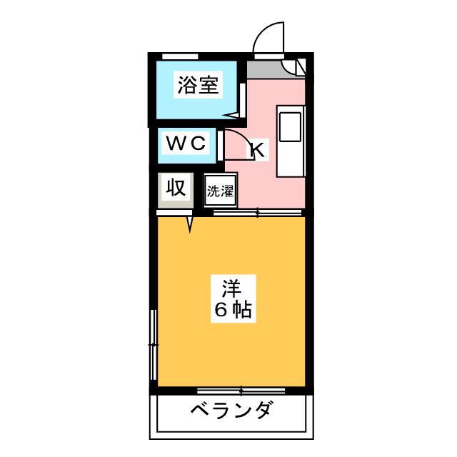 レーベン周明(1K/1階)の間取り写真