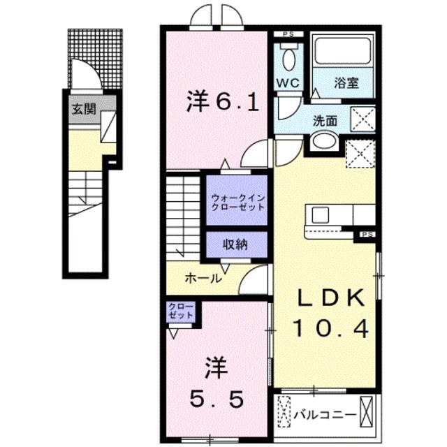 グランメゾン雅(2LDK/2階)の間取り写真