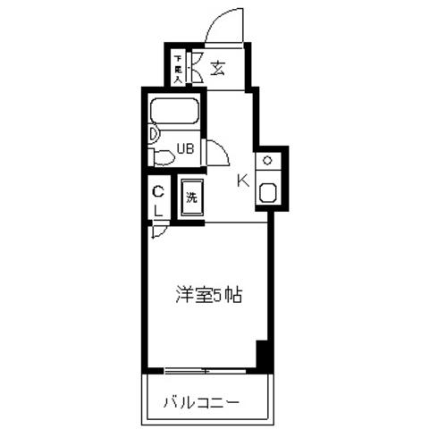 日神パレス磯子(ワンルーム/4階)の間取り写真