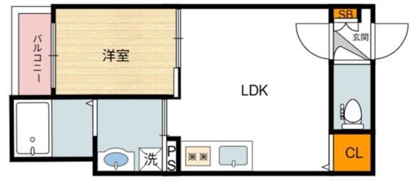 HALIOS RESIDENCE(1LDK/2階)の間取り写真