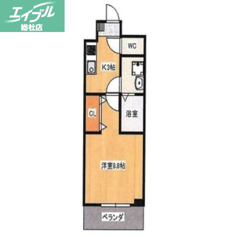 BELLA CASA FELICE(1K/6階)の間取り写真