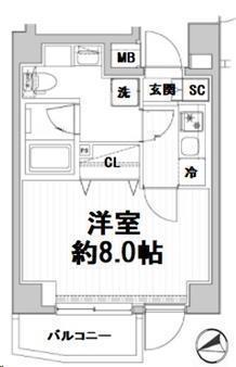 MASTERMIND JUBAN(1K/3階)の間取り写真