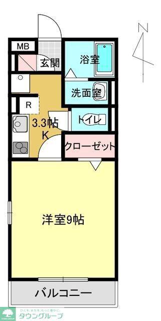 ルーチェ(1K/1階)の間取り写真