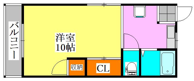 第7アトムステーションビル(ワンルーム/1階)の間取り写真