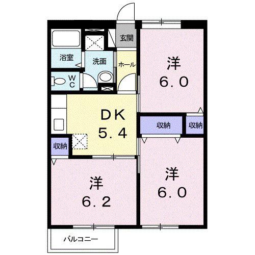 グリーンハイツ(3DK/2階)の間取り写真
