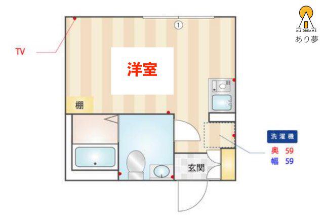 BLUEBIRD HOUSING(ワンルーム/3階)の間取り写真