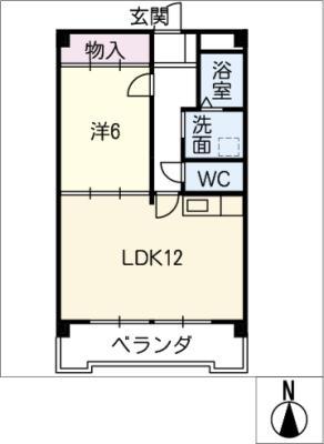グランドール本郷(1LDK/2階)の間取り写真