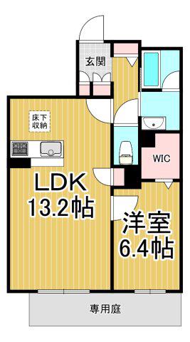 ハワード コート(1LDK/1階)の間取り写真