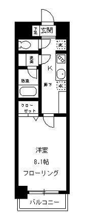 NSTビルディングII(1K/5階)の間取り写真