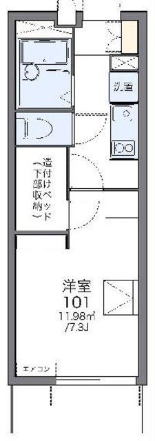 レオパレスOOHARA(1K/3階)の間取り写真