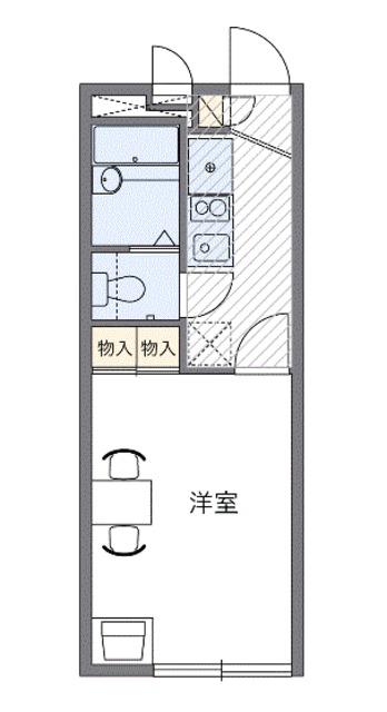 レオパレスFICO(1K/2階)の間取り写真