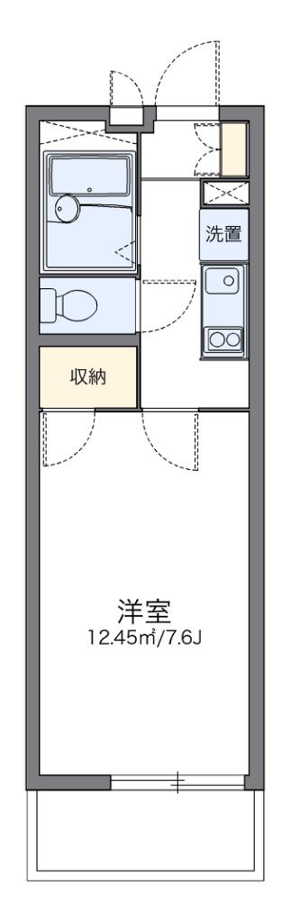レオパレスアネックス(1K/1階)の間取り写真