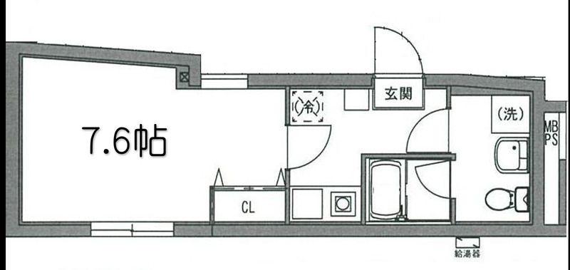 ファブール新江古田(1K/1階)の間取り写真