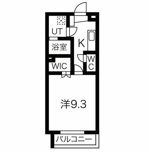 プライムコートΑ(1K/4階)の間取り写真