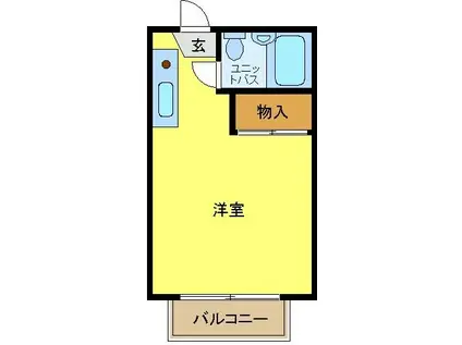 シャーンブルクラナミ(1K/1階)の間取り写真