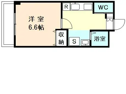 パナメゾンIV二口(1K/3階)の間取り写真