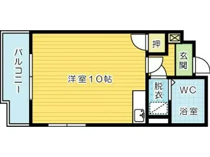 シティハイツ中津口(ワンルーム/5階)の間取り写真