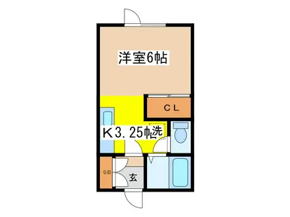 メゾン雅芦野(1K/1階)の間取り写真