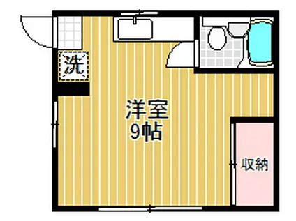 日栄ハイムII(ワンルーム/1階)の間取り写真